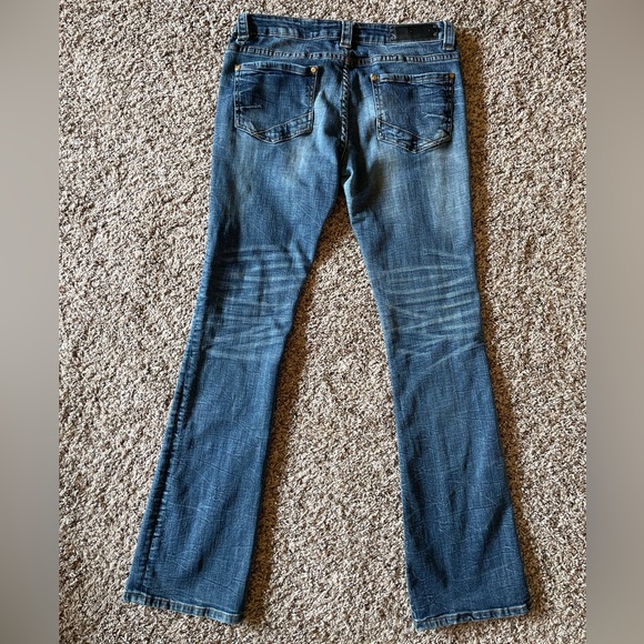 Rock & Roll Cowgirl Rival Low Rise 30x34 (measures 33x33) Jeans Tall Boot Cut - Picture 4 of 10